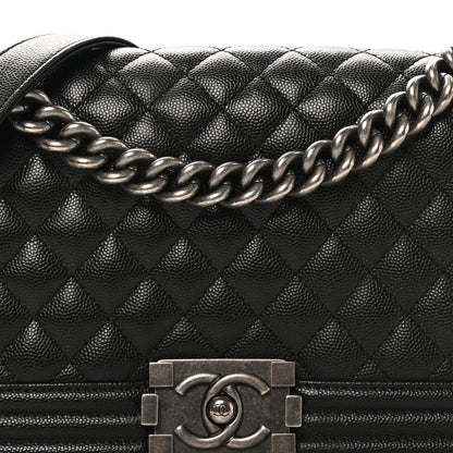 Chanel Caviar Quilted Medium Boy Flap Black 8 of 12