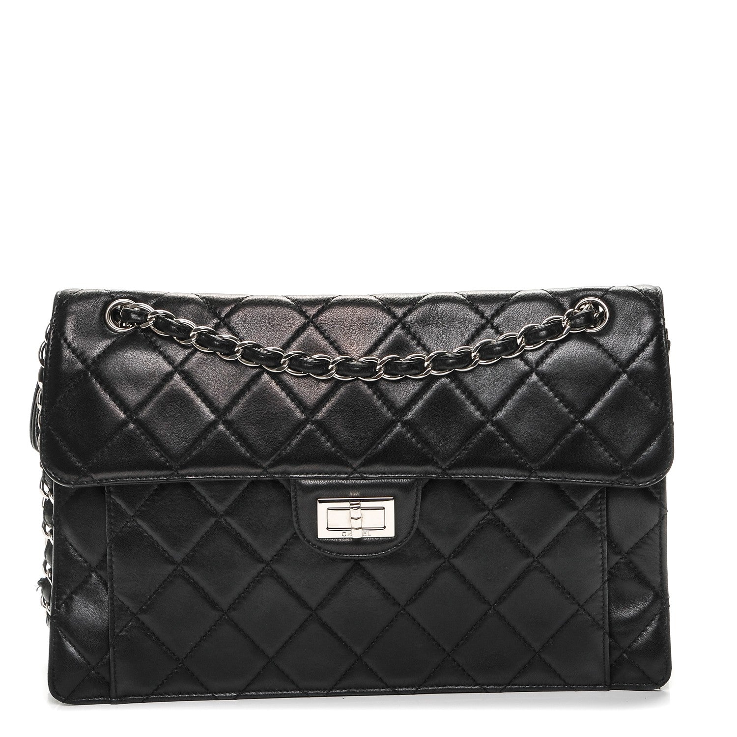 Chanel Aged Calfskin Paris Bombay Reissue Accordion Flap Black 1 of 8