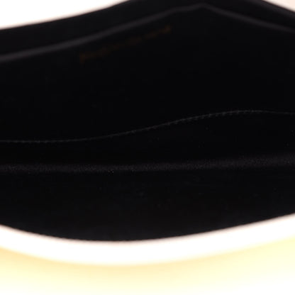 Saint Laurent Patent Calfskin Ombre Monogram Large Belle De Jour Clutch Ivory Black 5 of 10