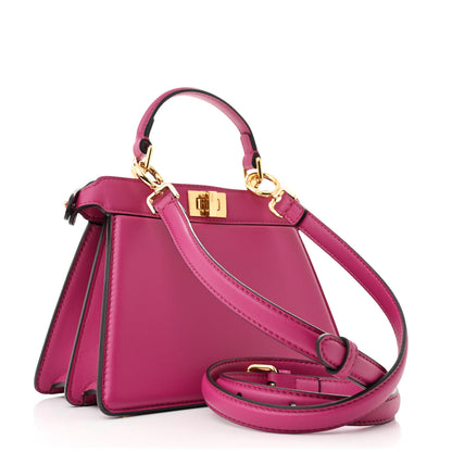 Fendi Shiny Nappa Petite Peekaboo I SEE U Satchel Ciclamino Pilar 3 of 12