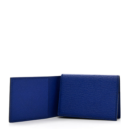 Hermes Chevre Mysore Guernesey Card Case Bleu Electrique 6 of 6