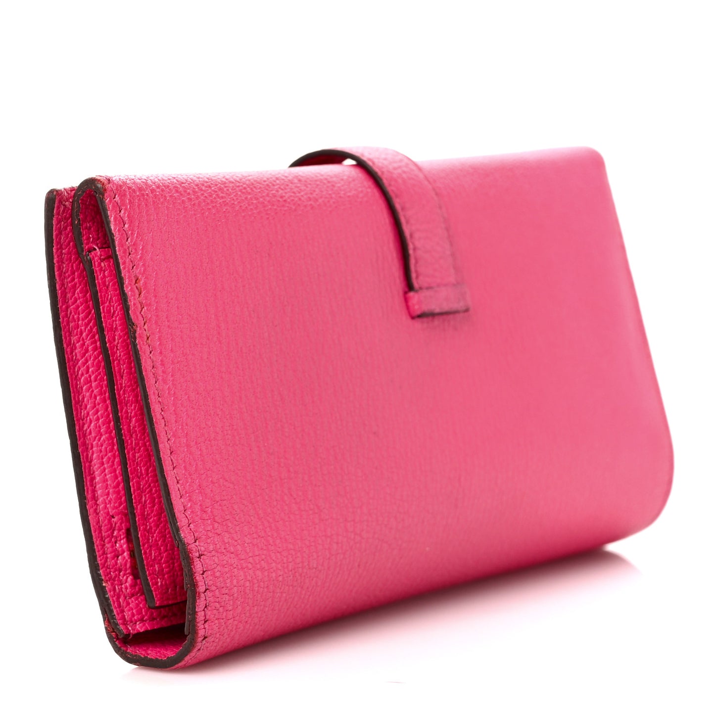 Chèvre Mysore Bearn Gusset Wallet Rose Shocking