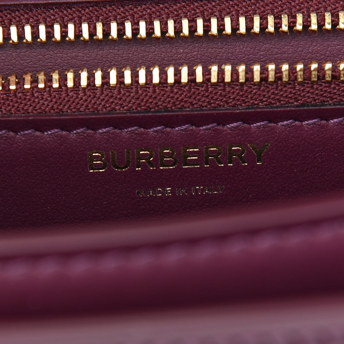 Calfskin Small TB Bag Deep Maroon