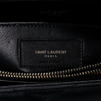 Saint Laurent Calfskin Y Quilted Monogram Small Loulou Chain Satchel Black 7 of 11