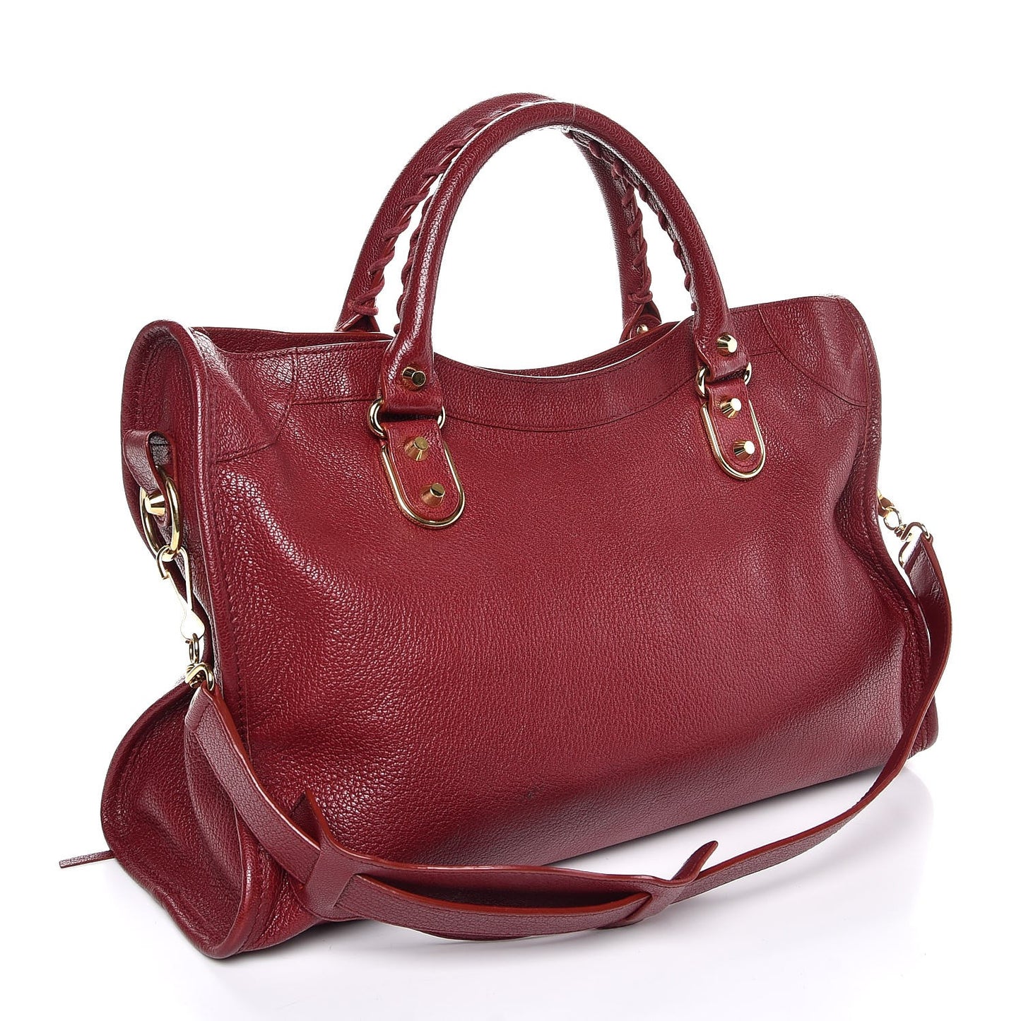 Chevre Gold Metallic Edge Hardware City Rouge Rubis