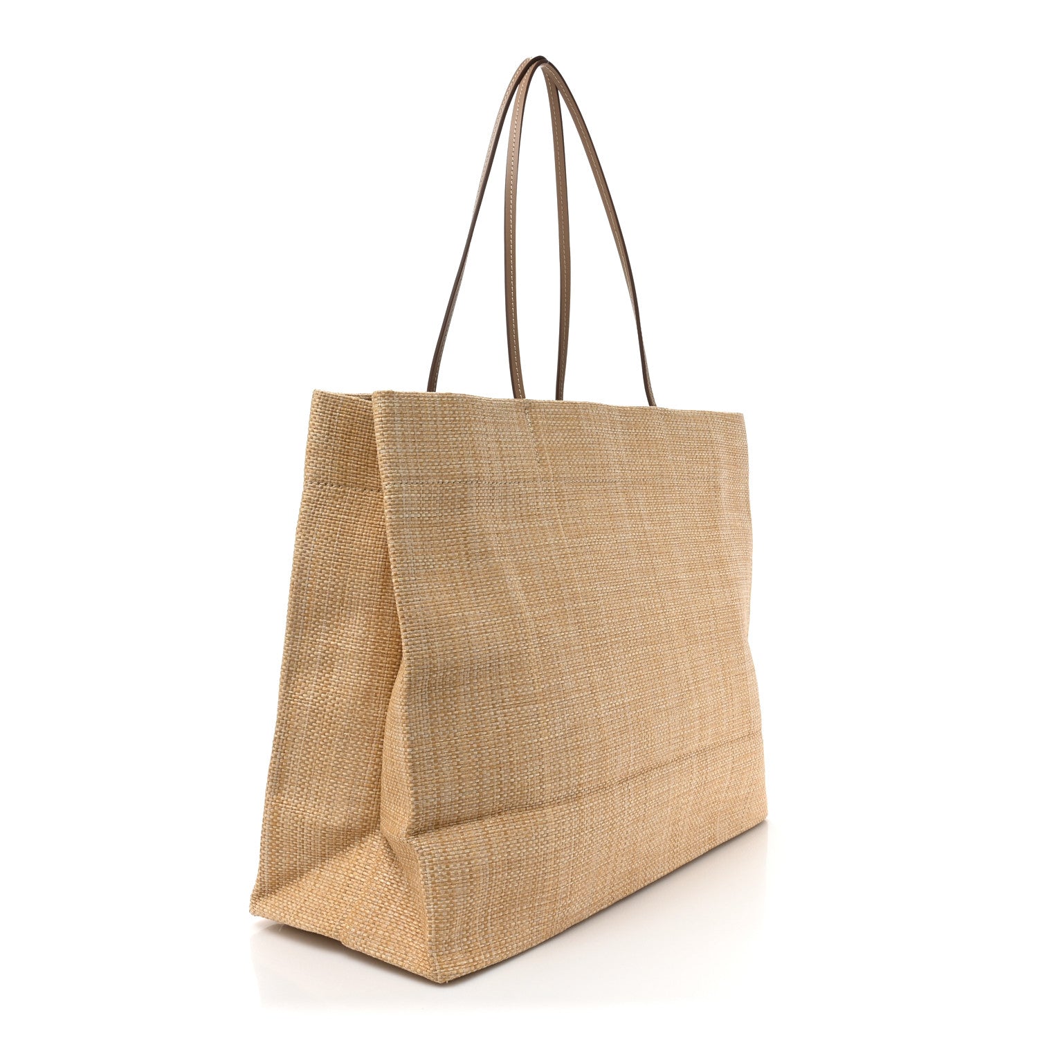 Prada Raffia Logo Tote Naturale 3 of 8