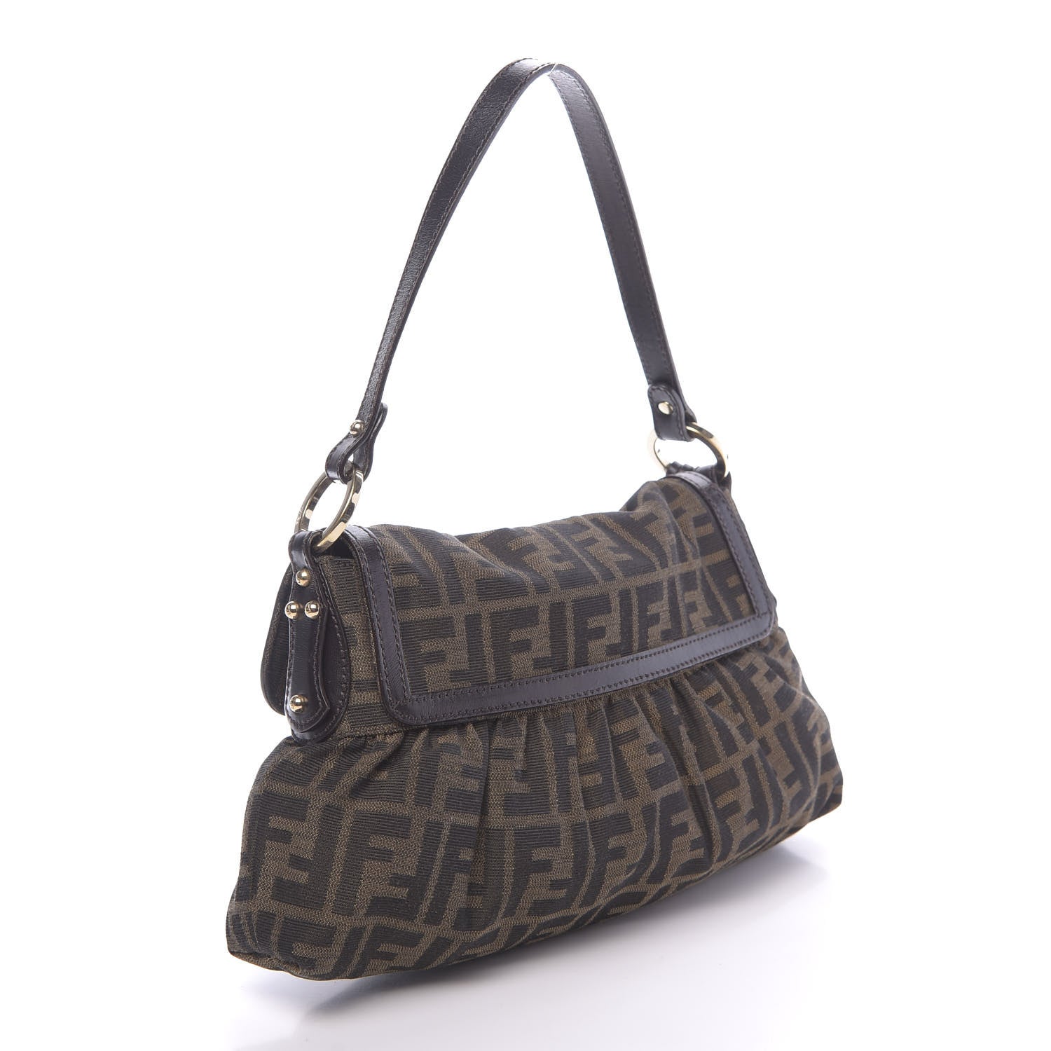 Fendi Zucca Small Chef Shoulder Bag Tobacco 3 of 10