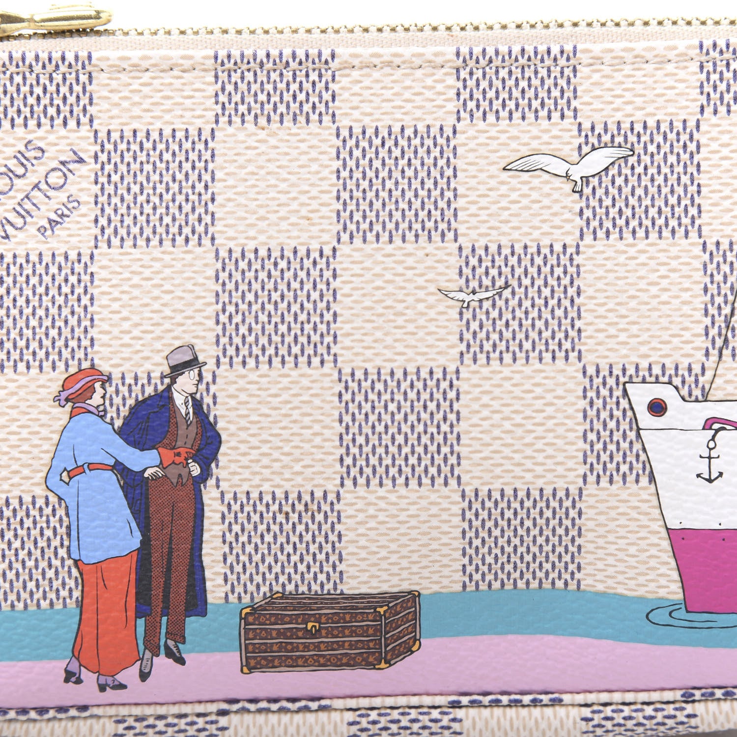 Louis Vuitton Damier Azur 2016 Christmas Animation Mini Pochette Accessories 10 of 11