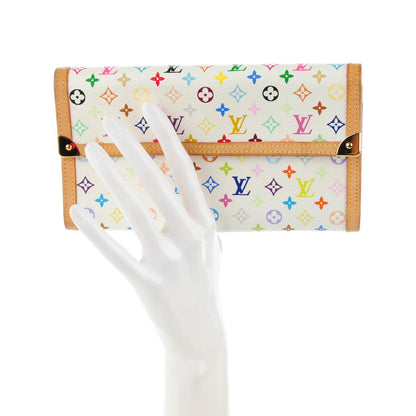Louis Vuitton Monogram Multicolor Porte Tresor International Wallet White 2 of 7