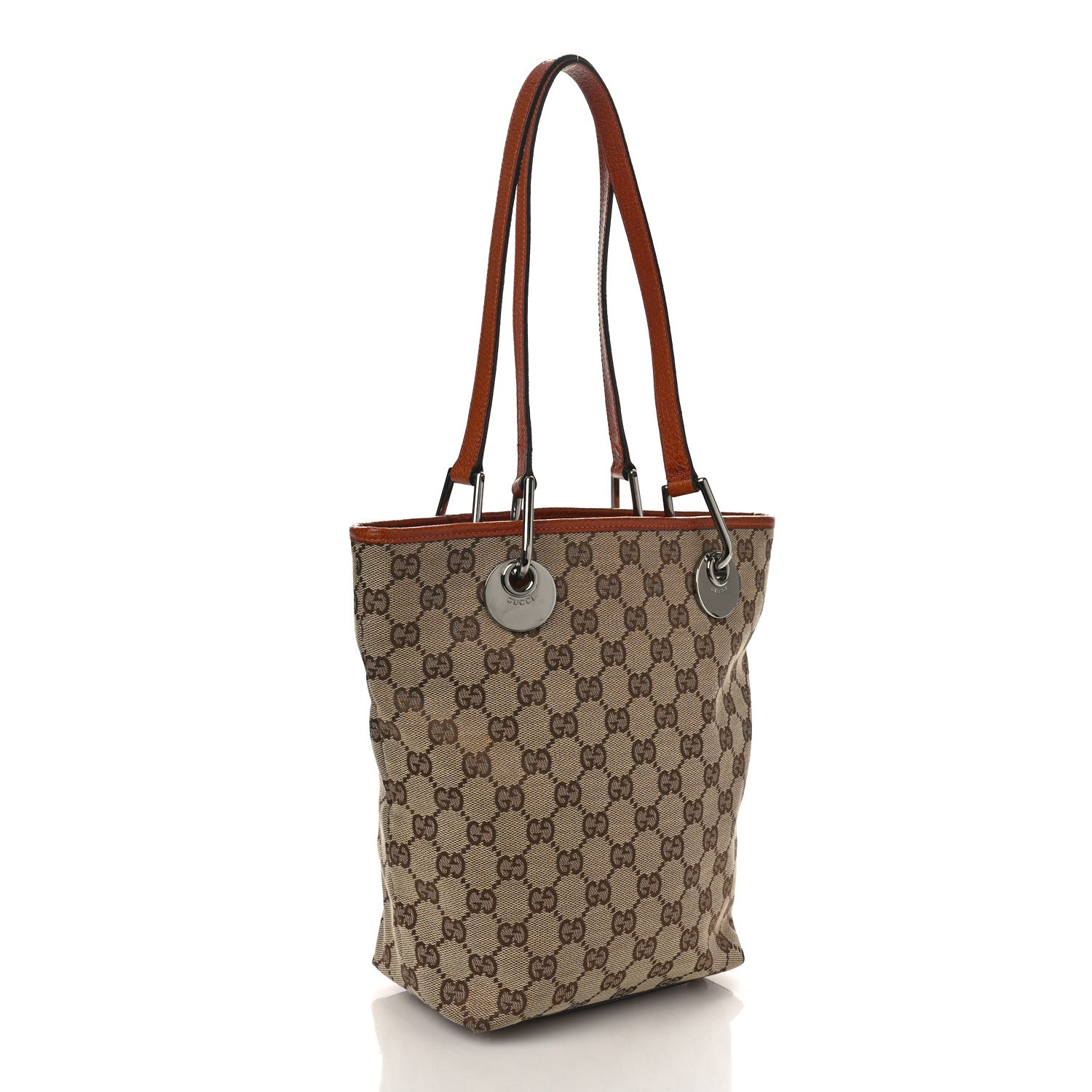 Gucci Monogram Small Eclipse Tote Orange 3 of 11