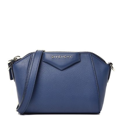 Givenchy Sugar Goatskin Nano Antigona Midnight Blue 1 of 9