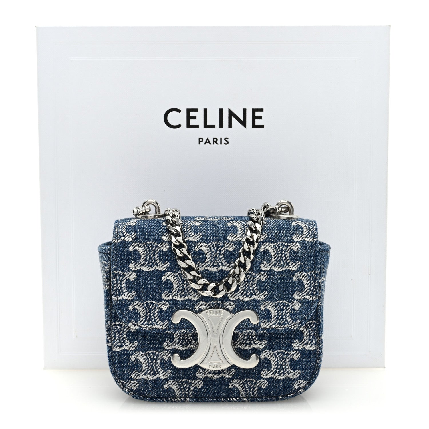 Celine Denim Triomphe Mini Claude 9 of 9