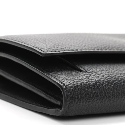 Alexander McQueen Pebbled Calfskin Skull Wallet on Chain Black 9 of 11