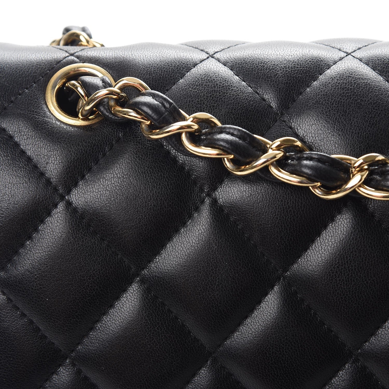 Chanel Lambskin Quilted Jumbo Double Flap Black 8 of 10