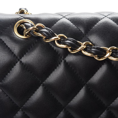 Chanel Lambskin Quilted Jumbo Double Flap Black 8 of 10