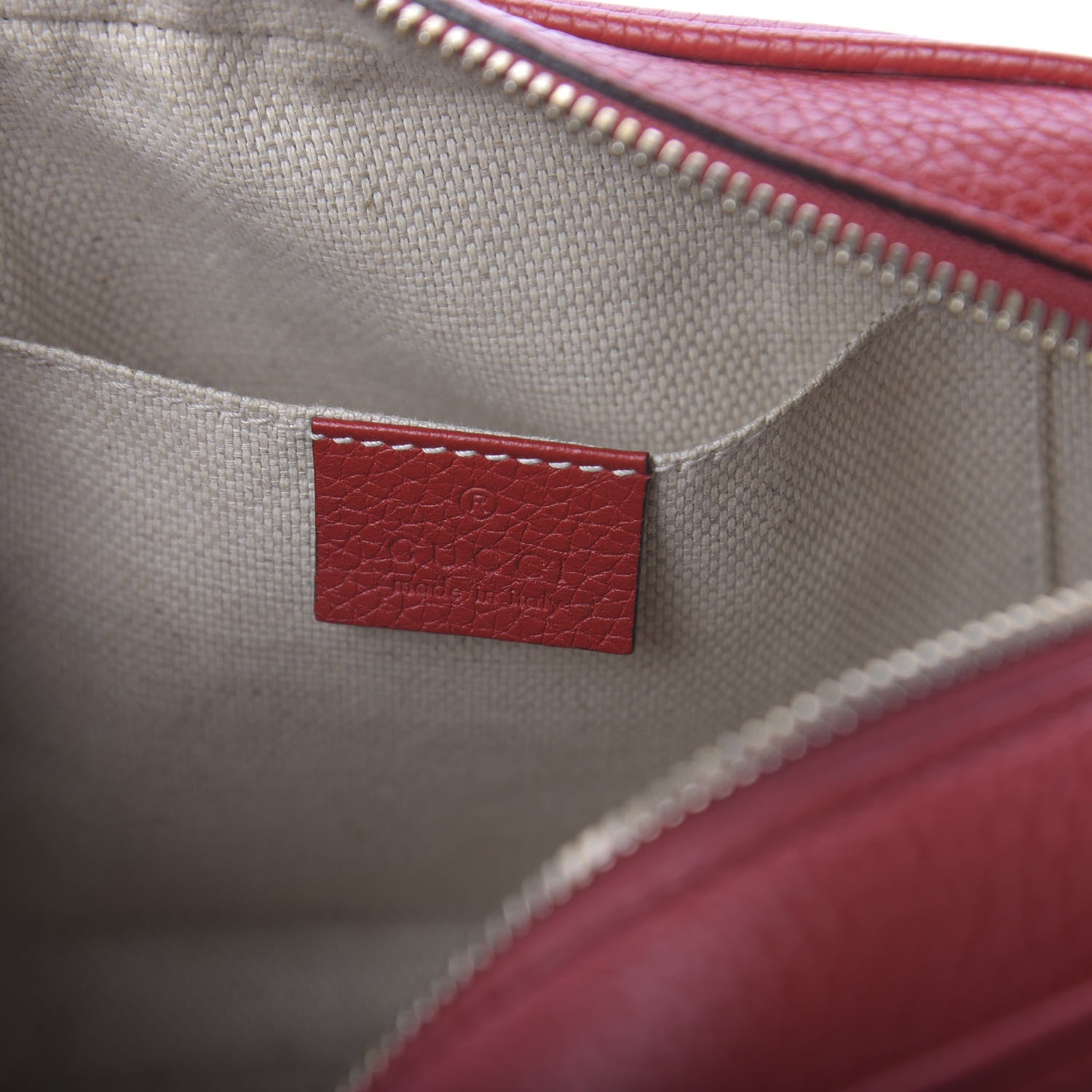 Gucci Pebbled Calfskin Small Soho Disco Bag Tabasco Red 8 of 12