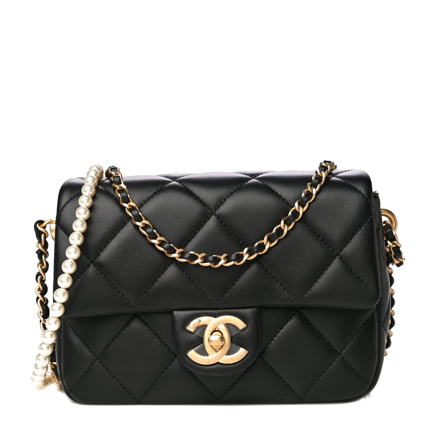 Lambskin Quilted Mini My Perfect Flap Black