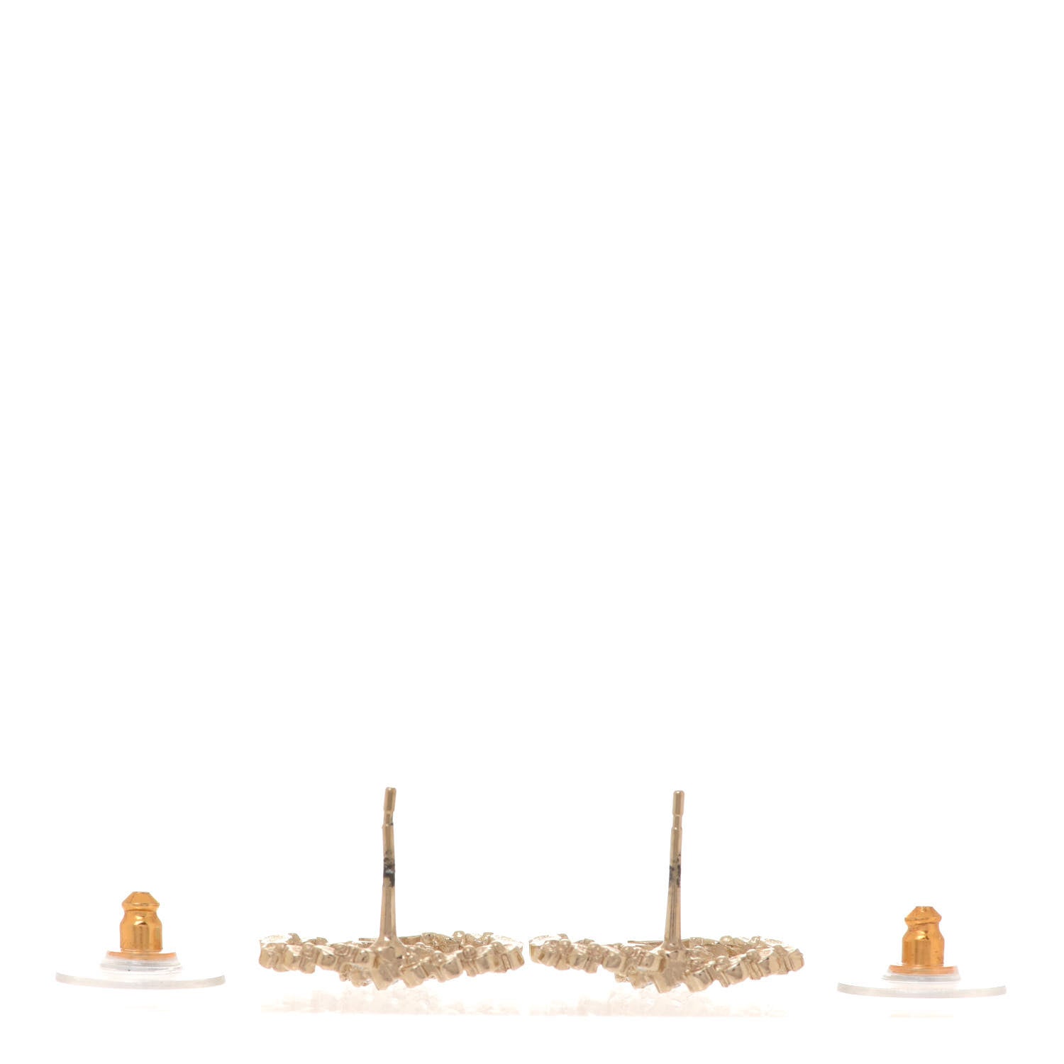 Chanel Crystal CC Earrings Gold 3 of 4