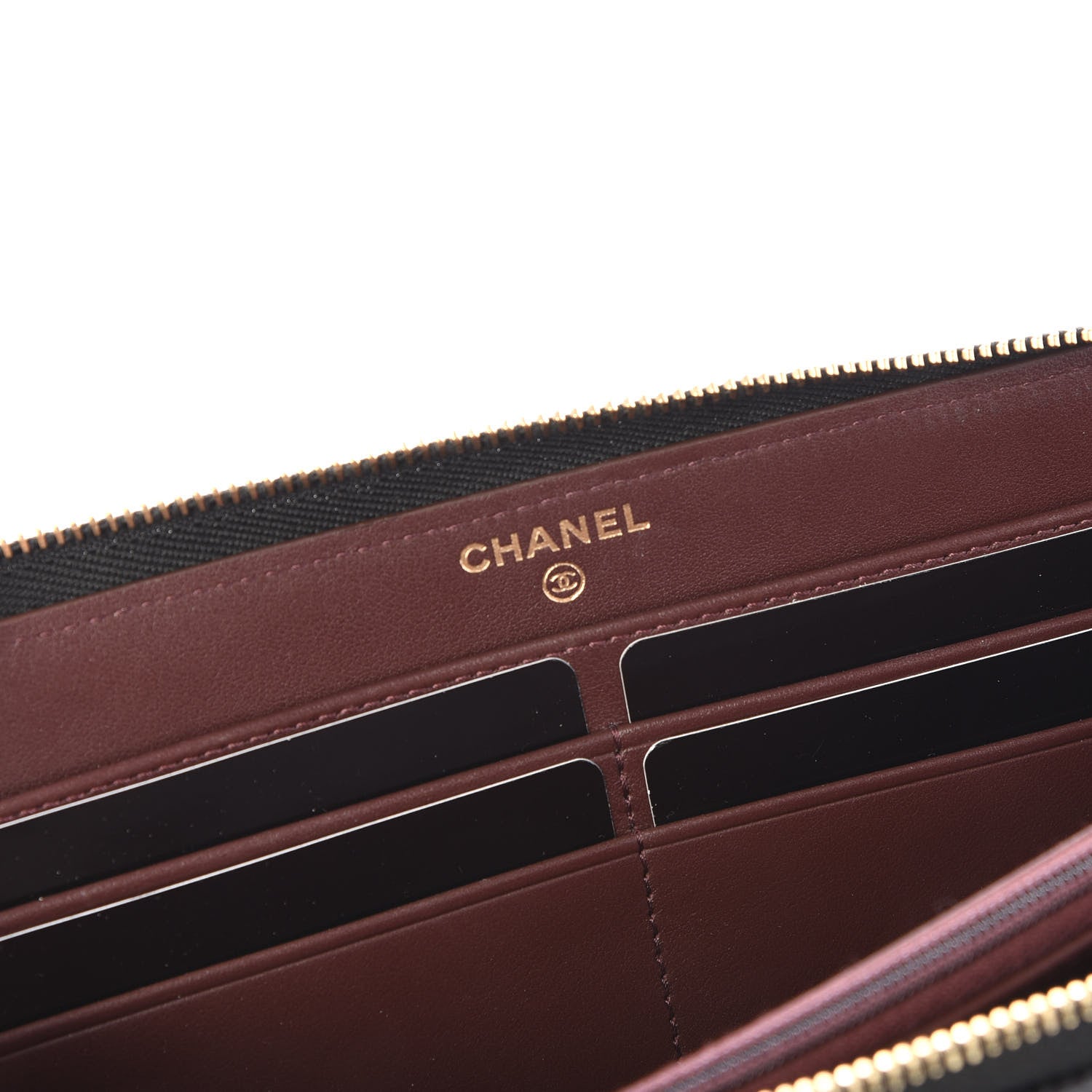 Chanel Caviar Quilted Large Gusset Zip Around Wallet Black 7 of 11