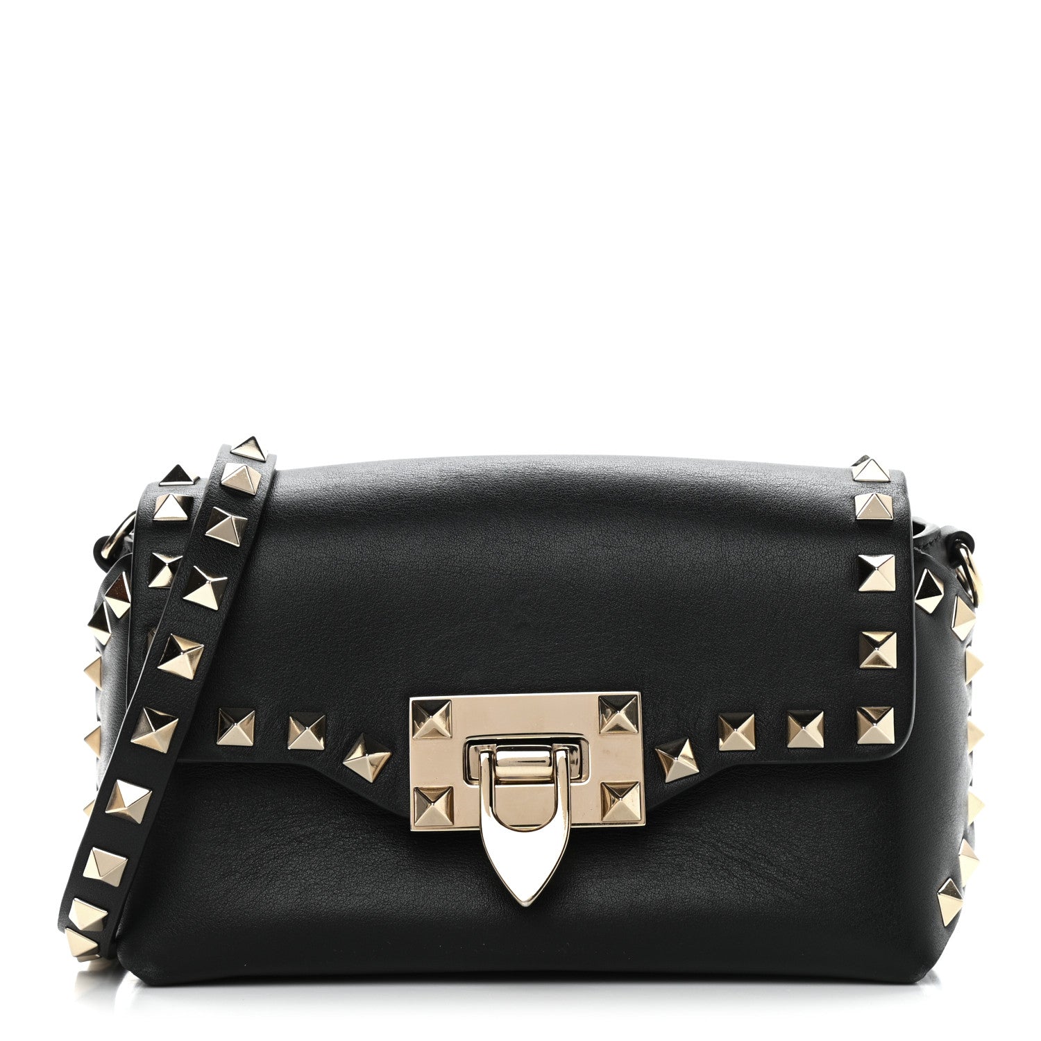 Valentino Garavani Vitello Mini Rockstud Crossbody Bag Black 1 of 8