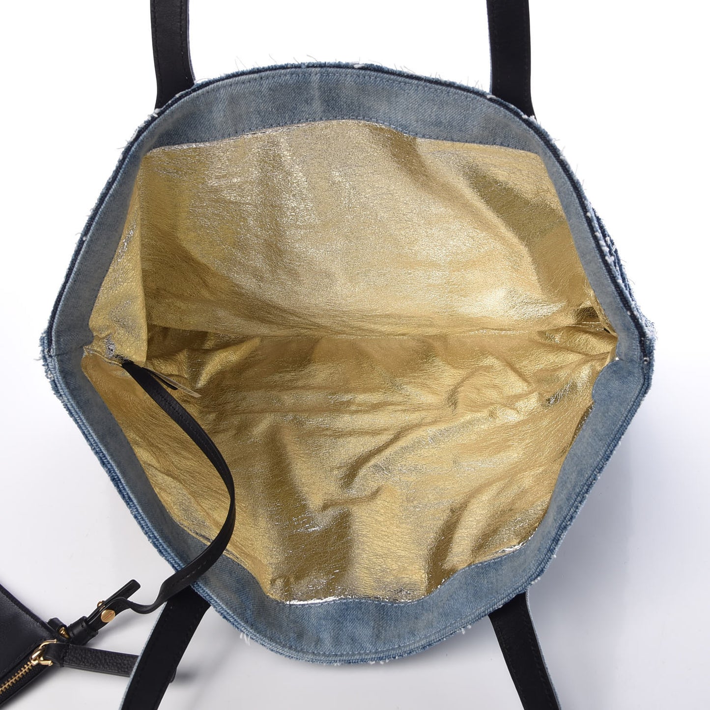 Denim Striped Wingman Tote Blue