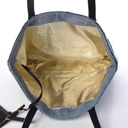 Marc Jacobs Denim Striped Wingman Tote Blue 6 of 7