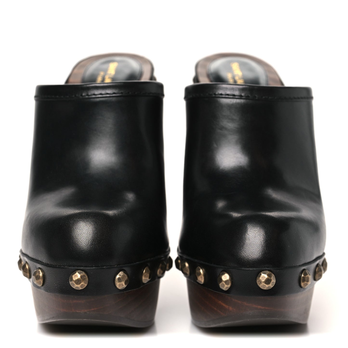 Smooth Calfskin Camoy Clogs 37.5 Black