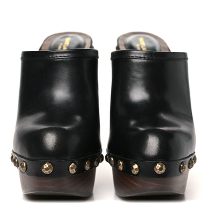 Saint Laurent Smooth Calfskin Camoy Clogs 37.5 Black 3 of 10