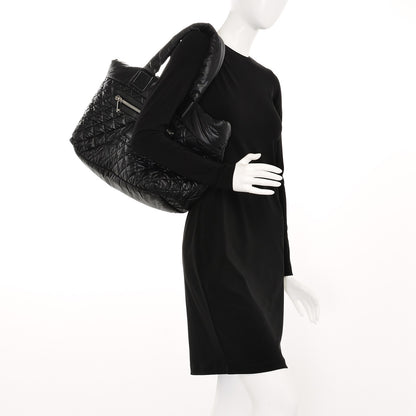 Chanel Nylon Quilted Large Coco Cocoon Tote Black 2 of 7