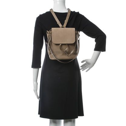 Chloe Suede Calfskin Small Faye Backpack Motty Grey 2 of 15