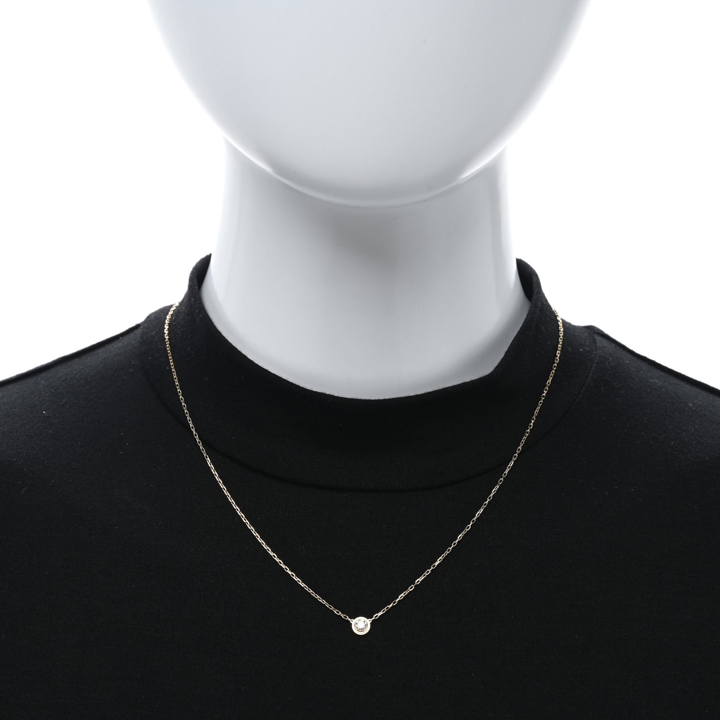 18K Yellow Gold Diamond LM D'Amour Pendant Necklace
