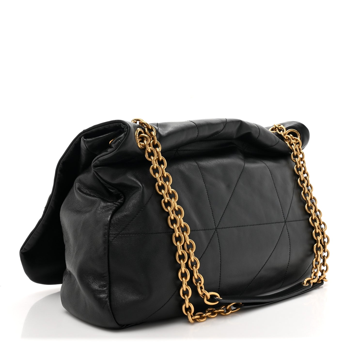 Lambskin Matelasse Monogram Large Jamie 4.3 Black