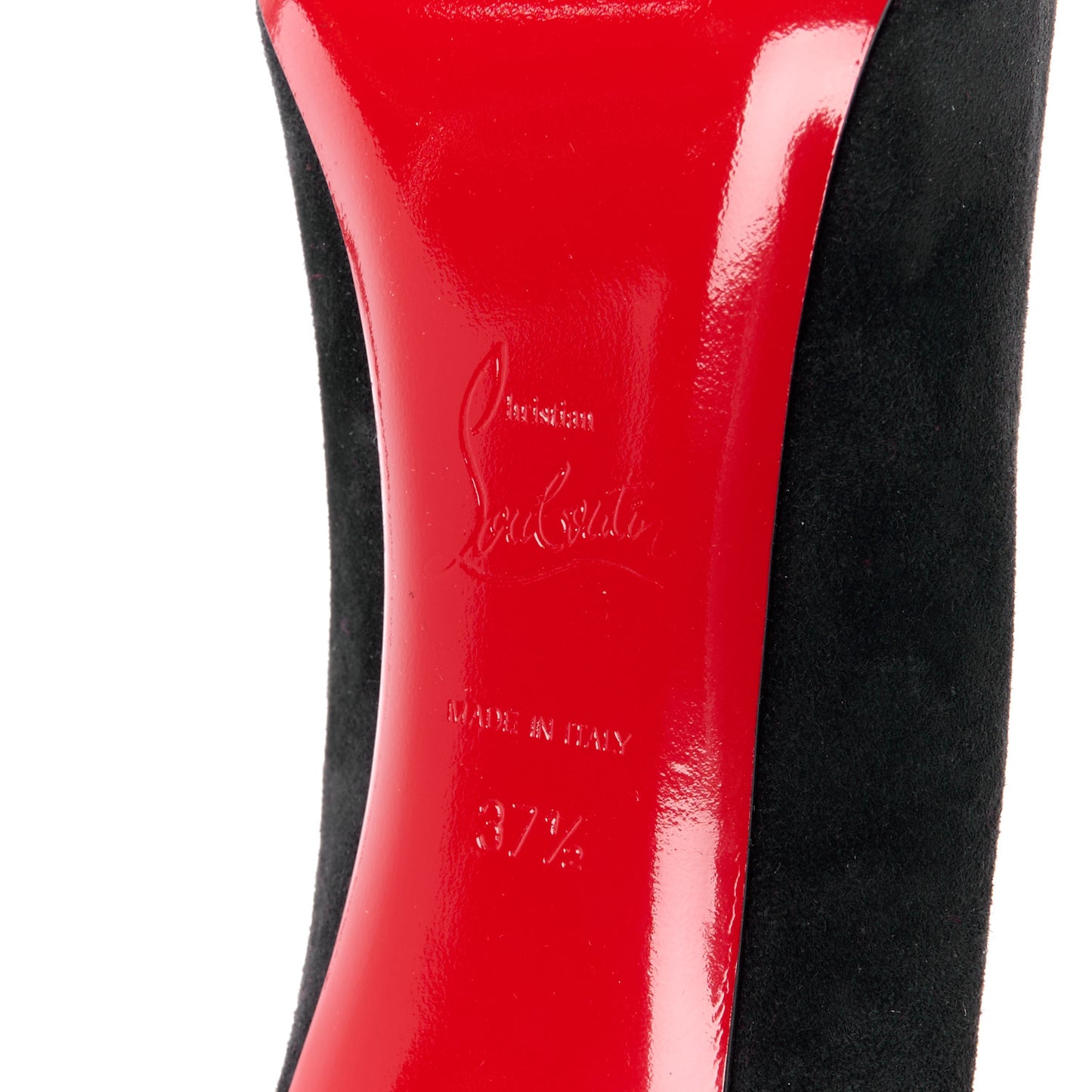 CHRISTIAN LOUBOUTIN Veau Velours So Kate 85 Pumps 37.5 Black