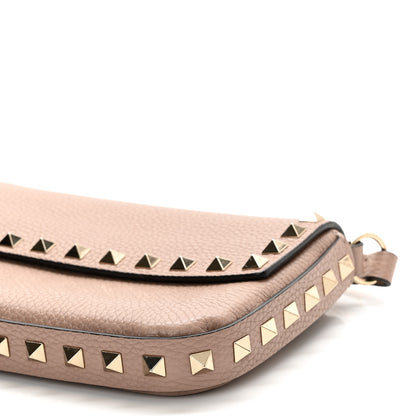 Valentino Garavani Grainy Calfskin Rockstud Crossbody Pouch Poudre 9 of 9