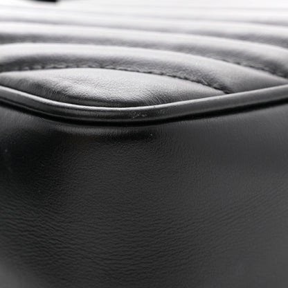 Saint Laurent Calfskin Matelasse Monogram Monochrome Lou Camera Bag Black 11 of 13