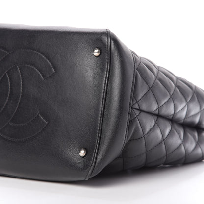 Chanel Calfskin Quilted Small Easy Shopping Tote Black 7 of 12