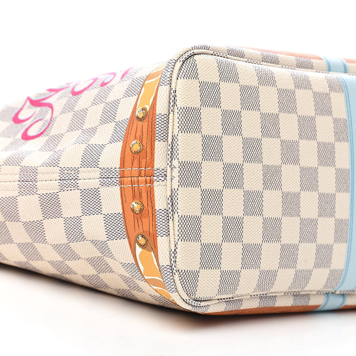Louis Vuitton Damier Azur Summer Trunks Newport Beach Neo Neverfull MM 8 of 10
