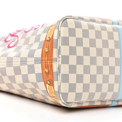 Louis Vuitton Damier Azur Summer Trunks Newport Beach Neo Neverfull MM 8 of 10