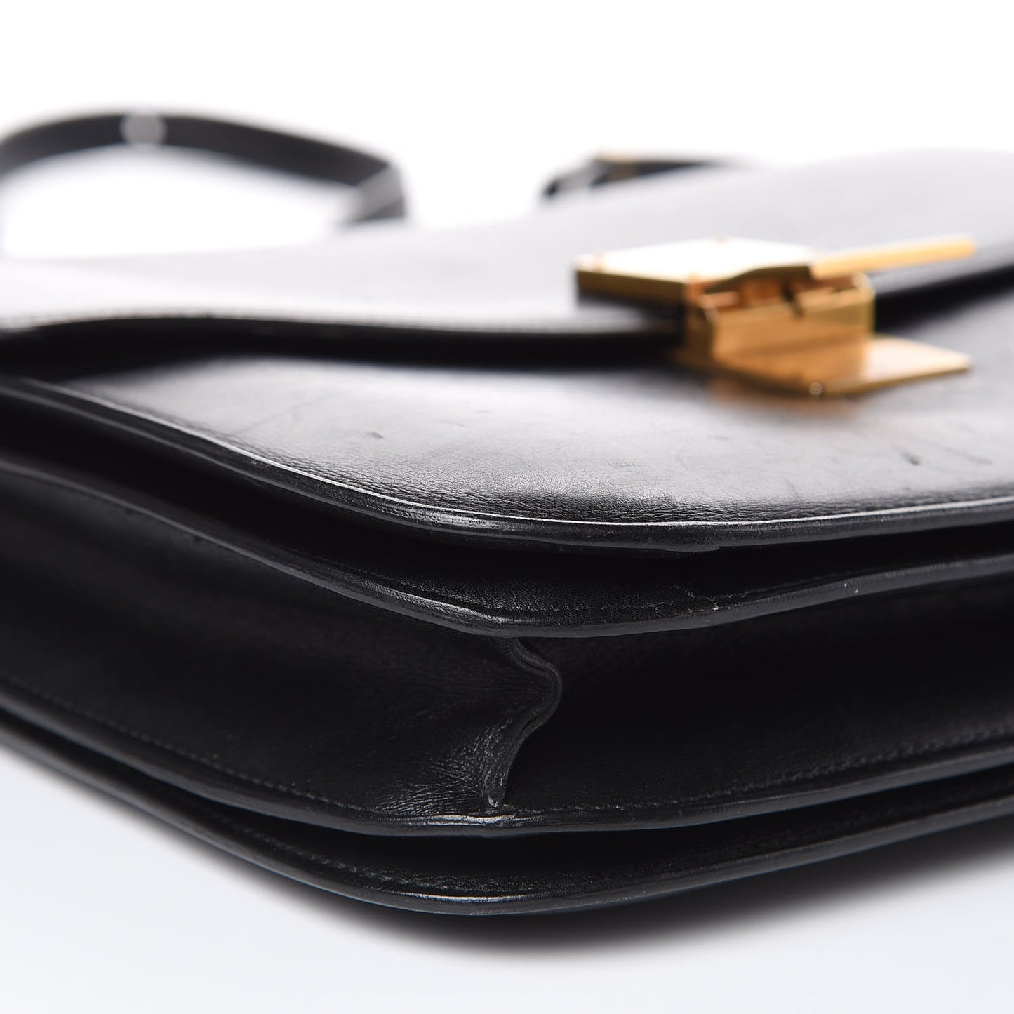 Smooth Calfskin Large Classic Box Flap Bag Black