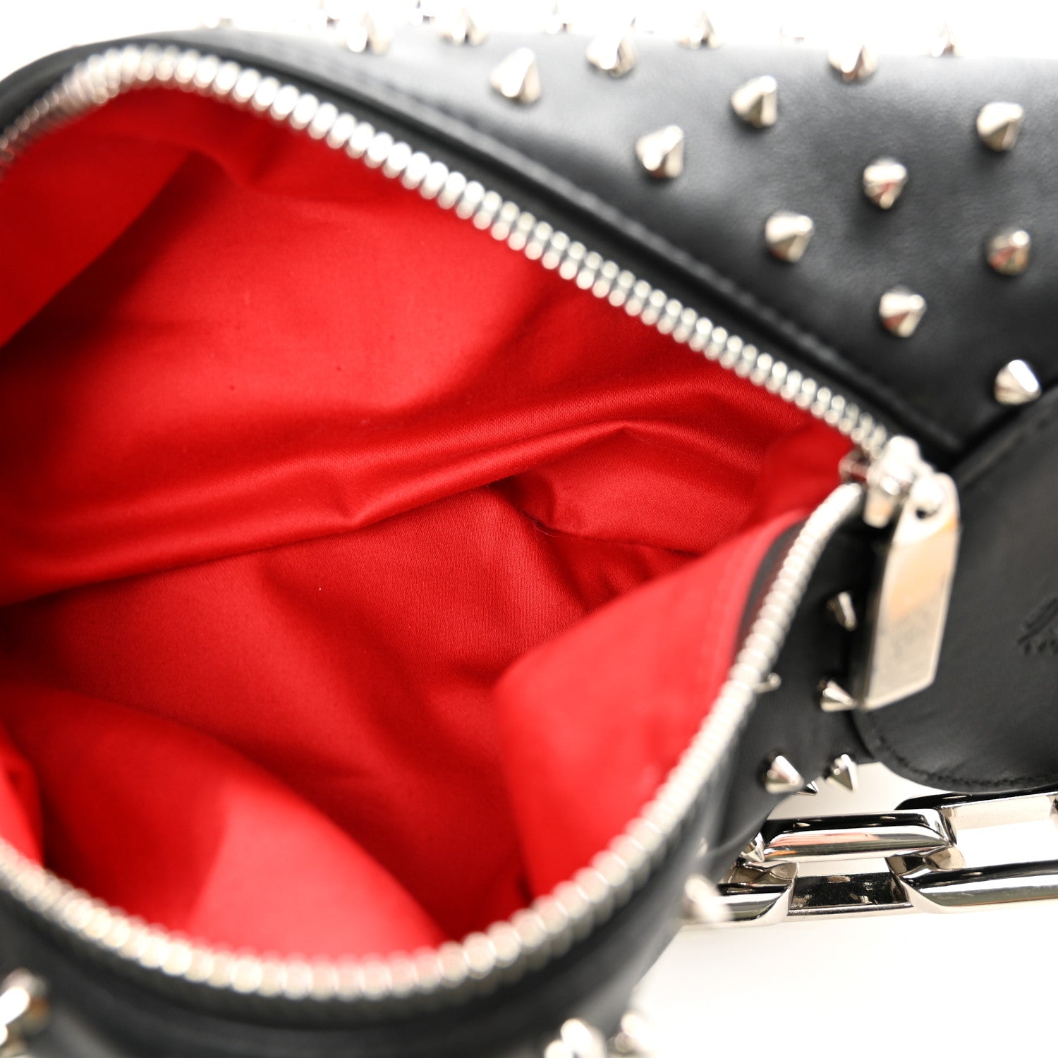 Louboutin スタッズ ボディバッグ Christian Louboutin Calfskin Studded Le 54 Shoulder Bag Black