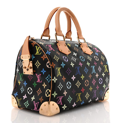 Louis Vuitton Monogram Multicolor Speedy 30 Black 3 of 11