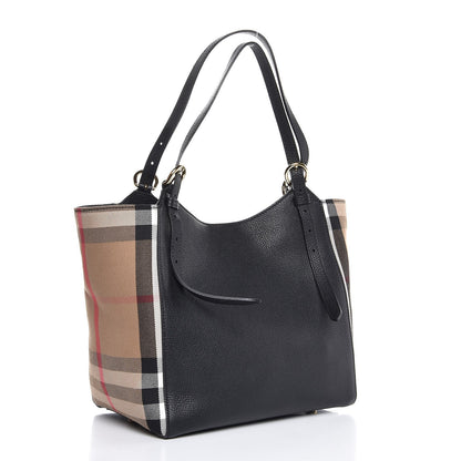 Burberry Grainy Calfskin House Check Small Canterbury Black 3 of 9