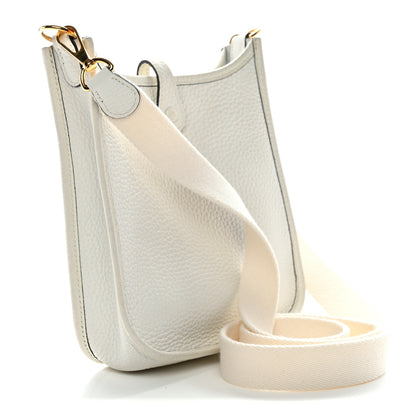 Hermes Taurillon Clemence Amazone Evelyne TPM New White 3 of 12