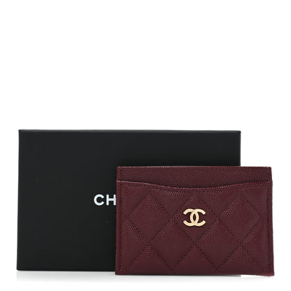 Chanel Caviar Quilted Card Holder Burgundy 11 of 11