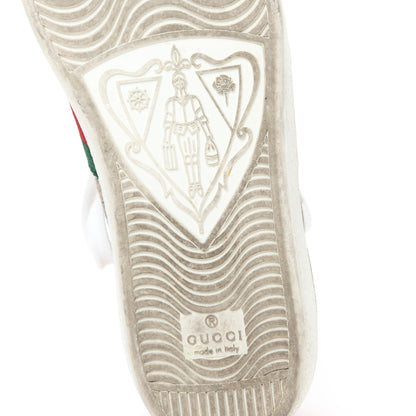 Gucci GG Supreme Monogram Bees Ayers Web Womens Ace Sneakers 37 Beige Oro Green Red 8 of 10