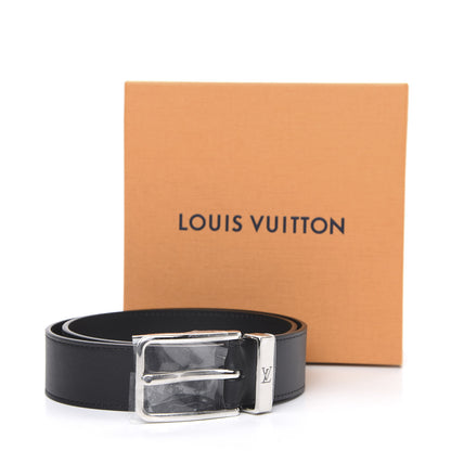 Louis Vuitton Calfskin 35mm Pont Neuf Belt 75 30 Black 6 of 6