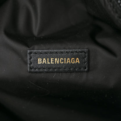 Balenciaga Nylon Wave Logo Print Wheel Beltpack Black White 6 of 10