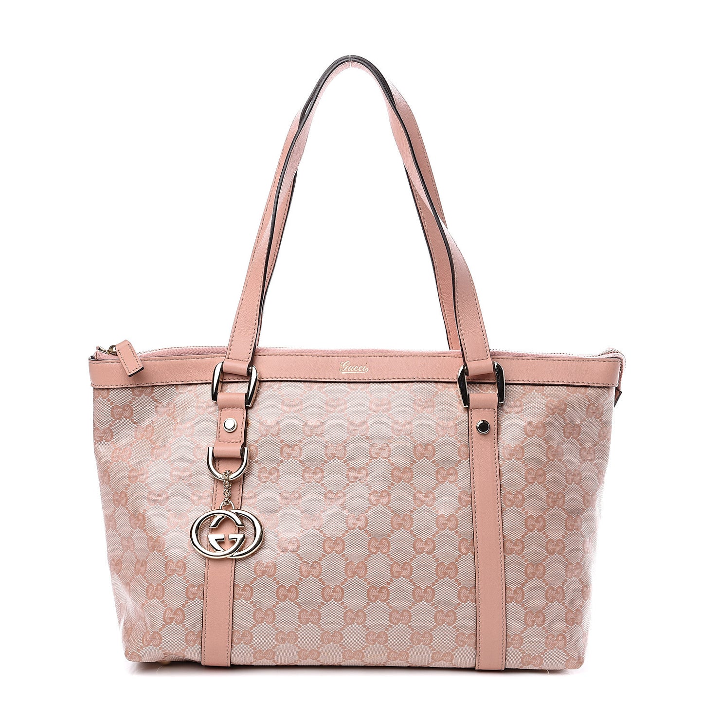 Crystal Monogram Medium Abbey Tote Blush