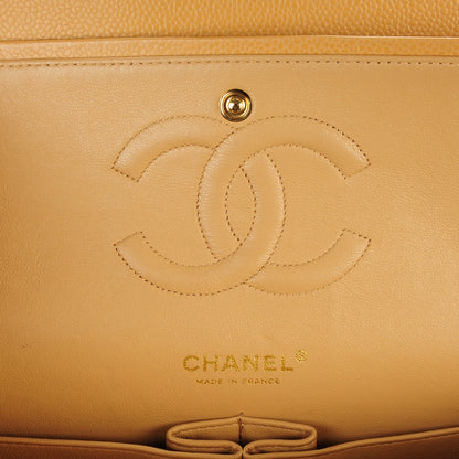 Chanel Caviar Quilted Medium Double Flap Beige 7 of 8