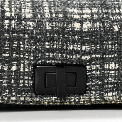 Prada Tweed Clutch Black White 9 of 12